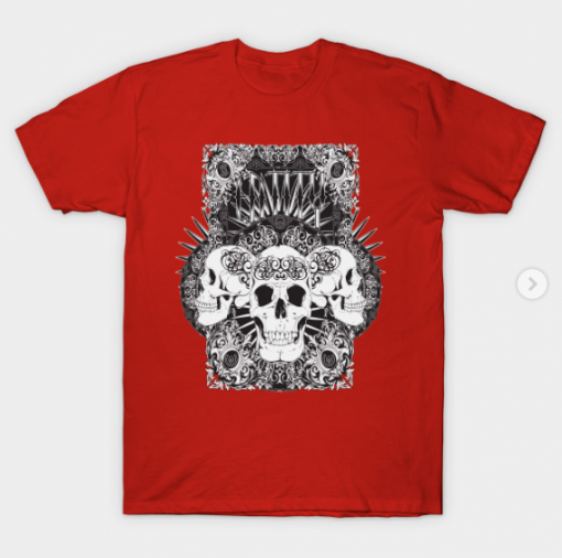 Entity Skulls T-Shirt red for men
