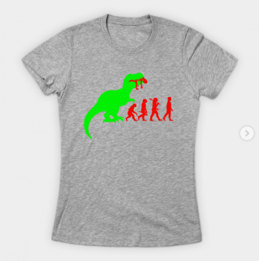 Evolution Dinosaur T-Shirt heather for women