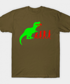 Evolution Dinosaur T-Shirt militery green for men