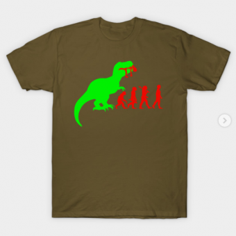 Evolution Dinosaur T-Shirt militery green for men