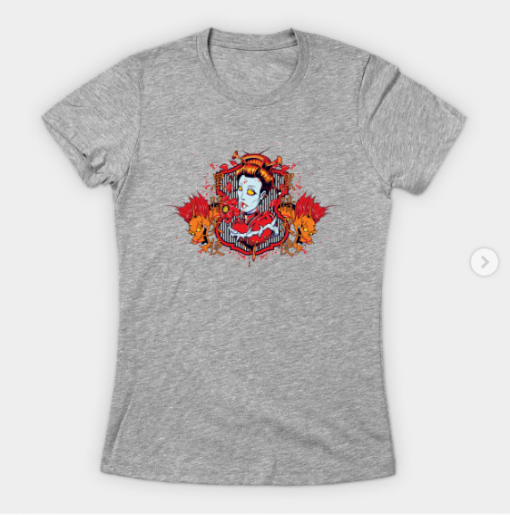 Hearts of Death Dragon Queen T-Shirt heather for women