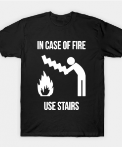 In Cafe Of Fire Use Stairs T-Shirt black for men
