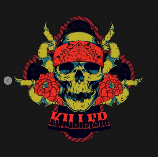 Killer Skull T-Shirt black design