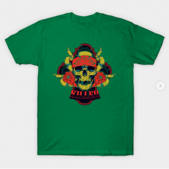 Killer Skull T-Shirt kelly for men