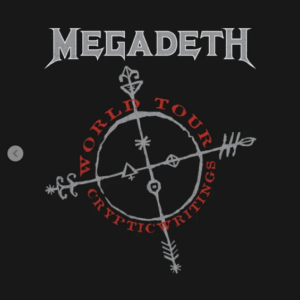 Megadeth Cryptic Writings T-Shirt black design