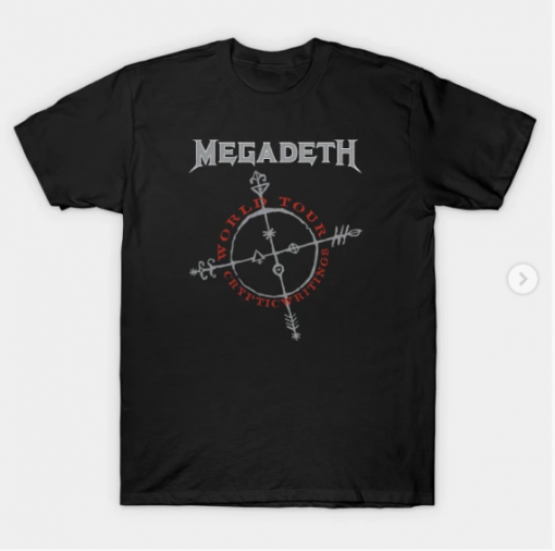 Megadeth Cryptic Writings T-Shirt black for men