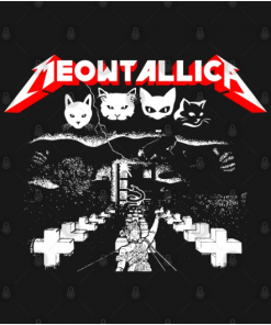 Meowtallica T-Shirt black design