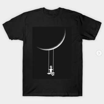Moon swing T-shirt claasique T-Shirt black for men