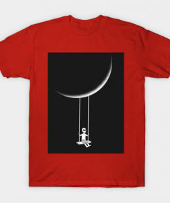 Moon swing T-shirt claasique T-Shirt red for men
