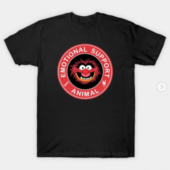 Muppets Emotional Support Animal T-Shirt black for men