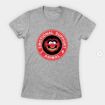 Muppets Emotional Support Animal T-Shirt heather for women