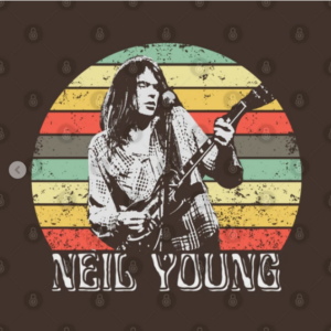 Neil Young T-Shirt brown design