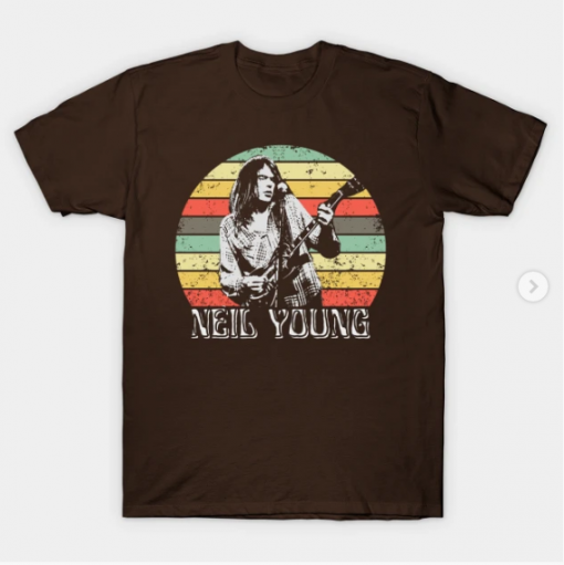 Neil Young T-Shirt brown for men