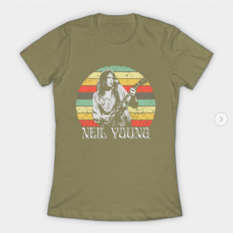 Neil Young T-Shirt light olive for women