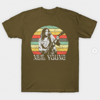 Neil Young T-Shirt military green for men