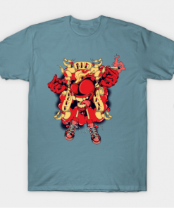 Rude Love & Hate Heart Monster T-Shirt slate for men