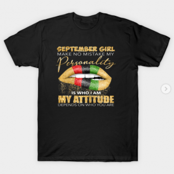September Girl T-Shirt black for men