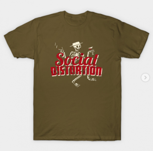Social distortion T-Shirt military green for men