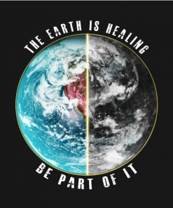 THE EARTH IS HEALING T-Shirt black design