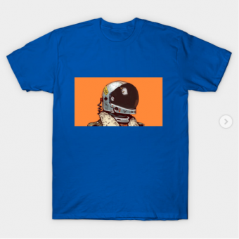 cosmonaut T-Shirt royal blue for men