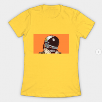 cosmonaut T-Shirt yellow for women
