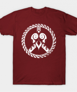 heart and peace symbol T-Shirt maroon for men