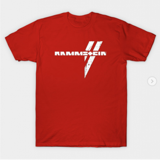 rammstein T-Shirt red for men