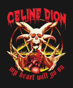 Celine Dion T-Shirt black design