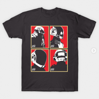 Daft Punk 02 T-Shirt asphalt for men