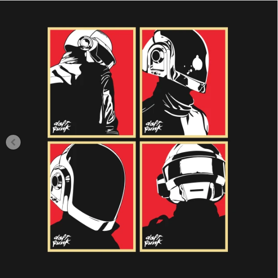 Daft Punk 02 T-Shirt black design