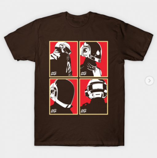 Daft Punk 02 T-Shirt brown for men