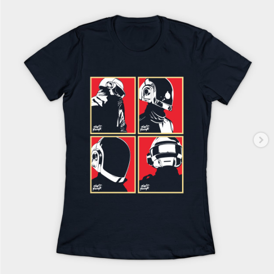 Daft Punk 02 T-Shirt navy for women
