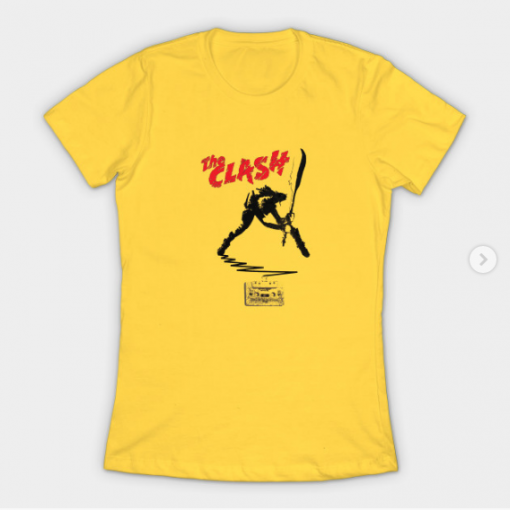 Destroy The Guitar T-Shirt yellow for women