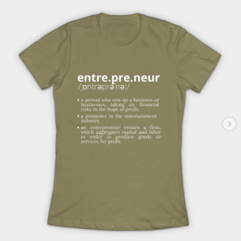 Entrepreneur T-Shirt light olive for women