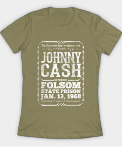 Johnny Cash T-Shirt light olive for women
