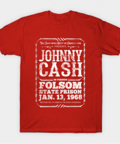 Johnny Cash T-Shirt red for men