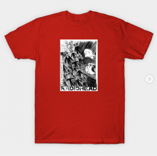 Radiohead T-Shirt red for men