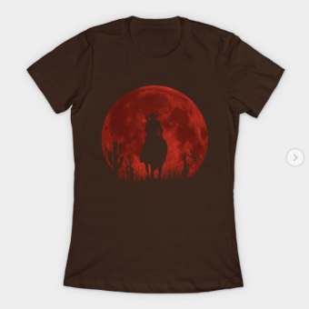 Red moon T-Shirt brown for women