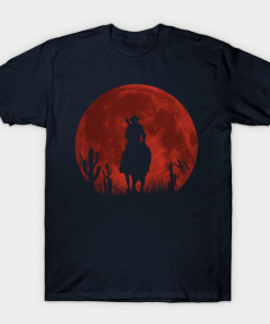 Red moon T-Shirt navy for men