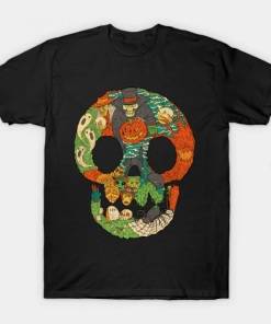 Spooky Skull T-Shirt black for men