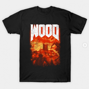 Wood T-Shirt black for men