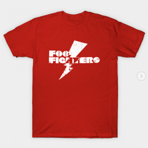 foo of lightning rock T-Shirt red for men