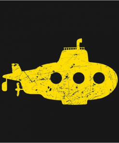 yellow submarine T-Shirt black design