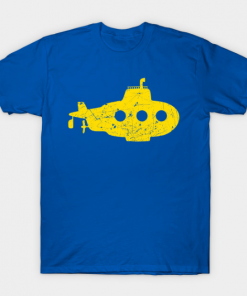 yellow submarine T-Shirt royal blue for men