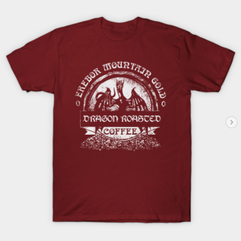 Erebor Coffee copy T-Shirt maroon for men