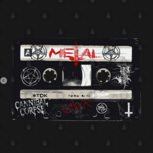 Heavy Metal Mix Tape T-Shirt black design