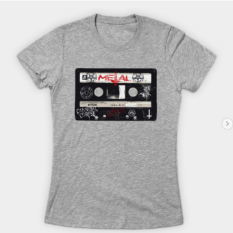 Heavy Metal Mix Tape T-Shirt heather for women