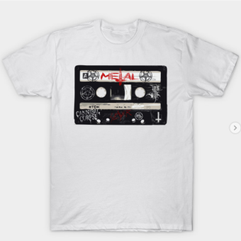Heavy Metal Mix Tape T-Shirt white for men