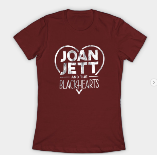 Joan Jett and The Blackhearts T-Shirt maroon for women