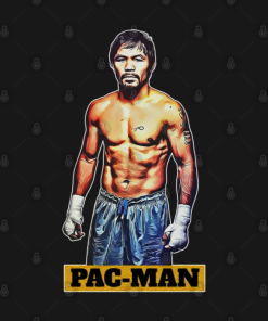 Manny Pacquiao Pac Man T-Shirt black design